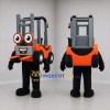 Custom Orange and Gray Forklift Mascot Costume Adult Full Body Suit for Industrial Events