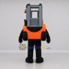 Custom Orange and Gray Forklift Mascot Costume Adult Full Body Suit for Industrial Events