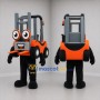 Custom Orange and Gray Forklift Mascot Costume Adult Full Body Suit for Industrial Events