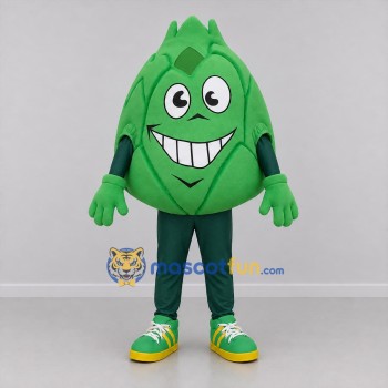 Custom Green Leafy Plant Mascot Costume Adult Full Body Suit for Garden Events