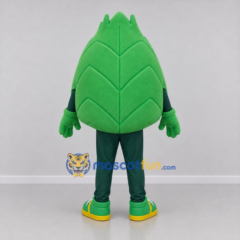 Custom Green Leafy Plant Mascot Costume Adult Full Body Suit for Garden Events
