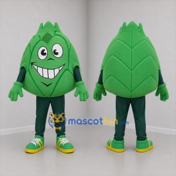Custom Green Leafy Plant Mascot Costume Adult Full Body Suit for Garden Events