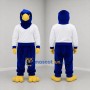 Custom Blue and White Bird Mascot Costume Adult Full Body Suit for Sports Events