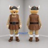 Custom Brown and Tan Viking Mascot Costume Adult Full Body Suit for Historical Events