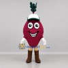 Custom Burgundy and Green Beetroot Mascot Costume Adult Full Body Suit for Farmers Market Events