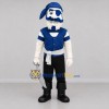 Custom Blue Black and White Skeleton Pirate Mascot Costume Adult Full Body Suit for Halloween Events