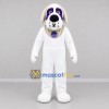 Custom White and Purple Dog Mascot Costume Adult Full Body Suit for Pet Events