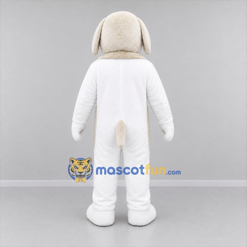 Custom White and Purple Dog Mascot Costume Adult Full Body Suit for Pet Events