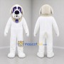 Custom White and Purple Dog Mascot Costume Adult Full Body Suit for Pet Events