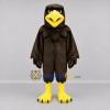 Custom Dark Brown and Yellow Eagle Mascot Costume Adult Full Body Suit for Sports Events