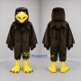 Custom Dark Brown and Yellow Eagle Mascot Costume Adult Full Body Suit for Sports Events