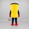 Custom Yellow and Black Drink Cup Mascot Costume Adult Full Body Suit for Food Promotions