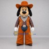 Custom Brown and Orange Cowboy Dog Mascot Costume Adult Full Body Suit for Western Events