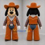 Custom Brown and Orange Cowboy Dog Mascot Costume Adult Full Body Suit for Western Events