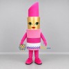 Custom Pink and Gold Lipstick Mascot Costume Adult Full Body Suit for Beauty Promotions