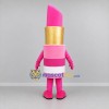 Custom Pink and Gold Lipstick Mascot Costume Adult Full Body Suit for Beauty Promotions