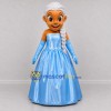 Custom Light Blue Princess Mascot Costume Adult Full Body Suit for Children's Parties