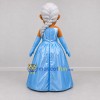 Custom Light Blue Princess Mascot Costume Adult Full Body Suit for Children's Parties