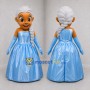 Custom Light Blue Princess Mascot Costume Adult Full Body Suit for Children's Parties