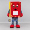 Custom Red and Gold Book Mascot Costume Adult Full Body Suit for Reading Events