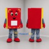 Custom Red and Gold Book Mascot Costume Adult Full Body Suit for Reading Events