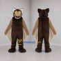 Custom Brown and Tan Bat Mascot Costume Adult Full Body Suit for Halloween Events