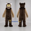 Custom Brown and Tan Bat Mascot Costume Adult Full Body Suit for Halloween Events