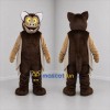 Custom Brown and Tan Bat Mascot Costume Adult Full Body Suit for Halloween Events