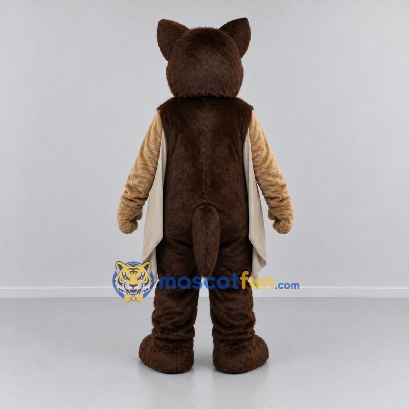 Custom Brown and Tan Bat Mascot Costume Adult Full Body Suit for Halloween Events