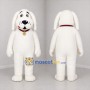 Custom White Dog Mascot Costume Adult Full Body Suit for Pet Events
