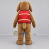Custom Brown and Red Dog Mascot Costume Adult Full Body Suit for Winter Events