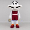 Custom White and Burgundy Clam Mascot Costume Adult Full Body Suit for Seafood Events