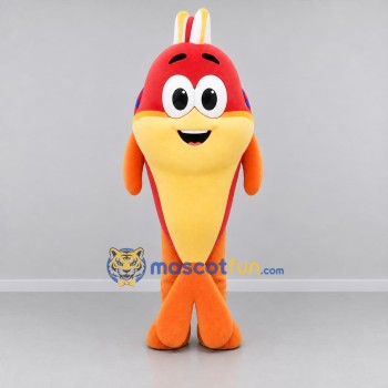 Custom Red Yellow and Orange Fish Mascot Costume Adult Full Body Suit for Ocean Events