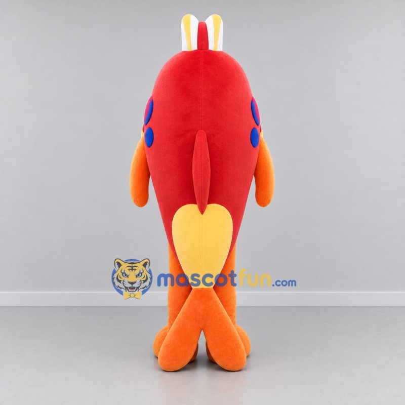 Custom Red Yellow and Orange Fish Mascot Costume Adult Full Body Suit for Ocean Events