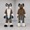 Custom Brown White and Blue Dog Mascot Costume Adult Full Body Suit for Costume Parties
