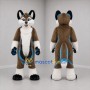 Custom Brown White and Blue Dog Mascot Costume Adult Full Body Suit for Costume Parties