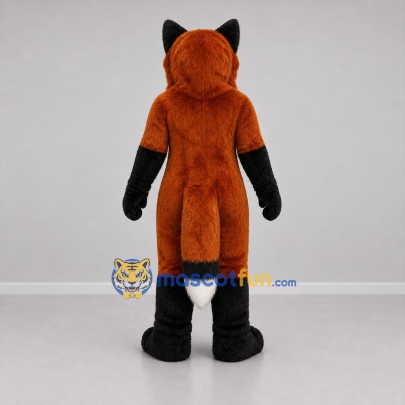 Custom Orange Black and White Fox Mascot Costume Adult Full Body Suit for Nature Events