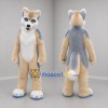Custom Cream Gray and White Dog Mascot Costume Adult Full Body Suit for Pet Events