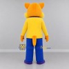 Custom Yellow and Blue Cat Mascot Costume Adult Full Body Suit for Children's Events