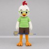 Custom White and Green Chicken Mascot Costume Adult Full Body Suit for School Events