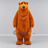 Custom Orange Bear Mascot Costume Adult Full Body Suit for Wildlife Events