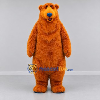 Custom Orange Bear Mascot Costume Adult Full Body Suit for Wildlife Events