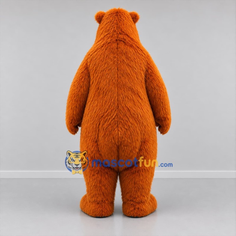 Custom Orange Bear Mascot Costume Adult Full Body Suit for Wildlife Events
