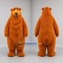 Custom Orange Bear Mascot Costume Adult Full Body Suit for Wildlife Events