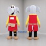 Custom Gray Red and Yellow Worker Elephant Mascot Costume Adult Full Body Suit for Community Events