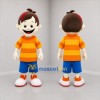 Custom Orange and Blue Boy Mascot Costume Adult Full Body Suit for Children's Events