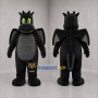 Custom Black and Gray Dragon Mascot Costume Adult Full Body Suit for Fantasy Events