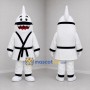 Custom White and Black Martial Arts Shark Mascot Costume Adult Full Body Suit for Sports Events