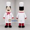 Custom White and Red Chef Mascot Costume Adult Full Body Suit for Restaurant Promotions