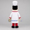 Custom White and Red Chef Mascot Costume Adult Full Body Suit for Restaurant Promotions